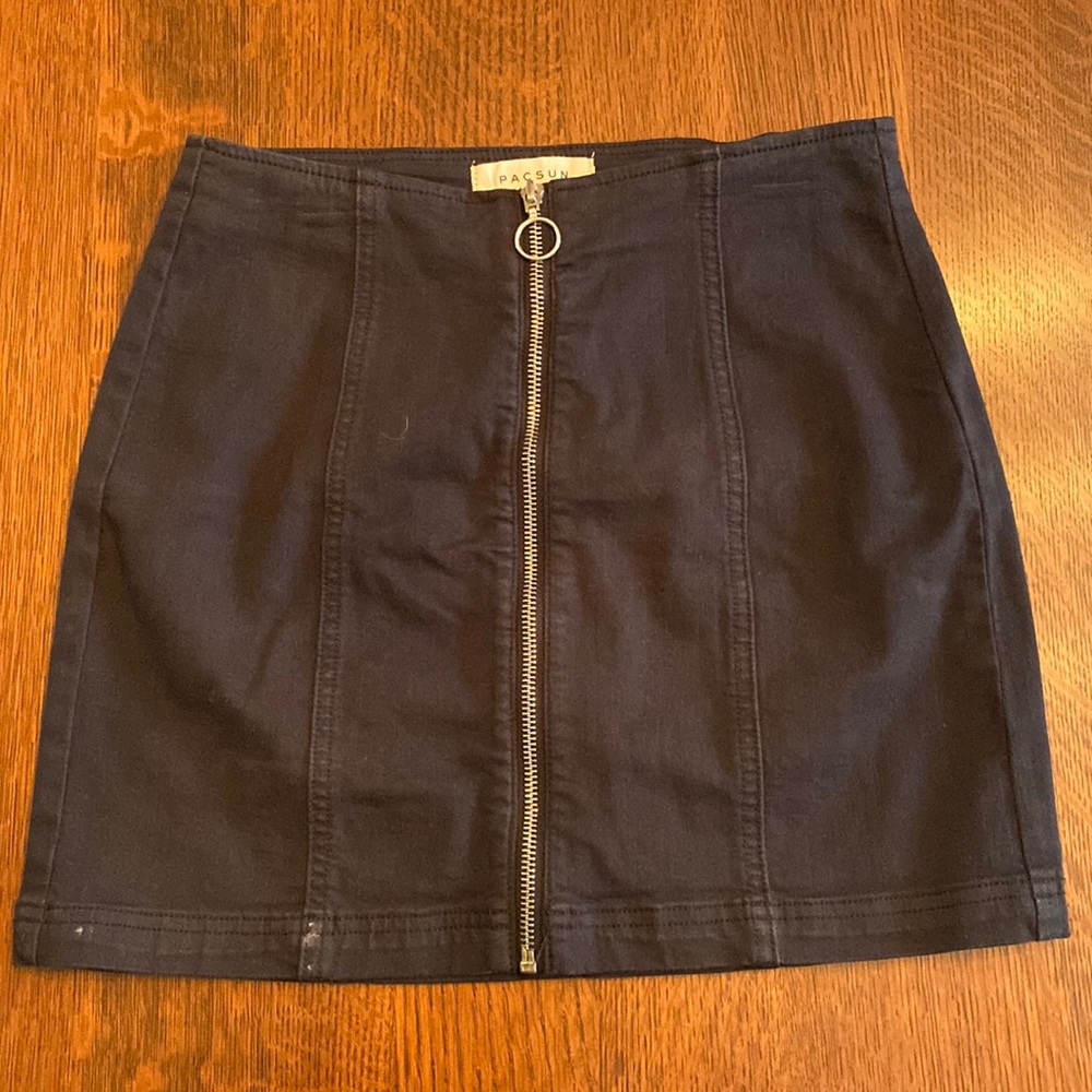 black jean skirt